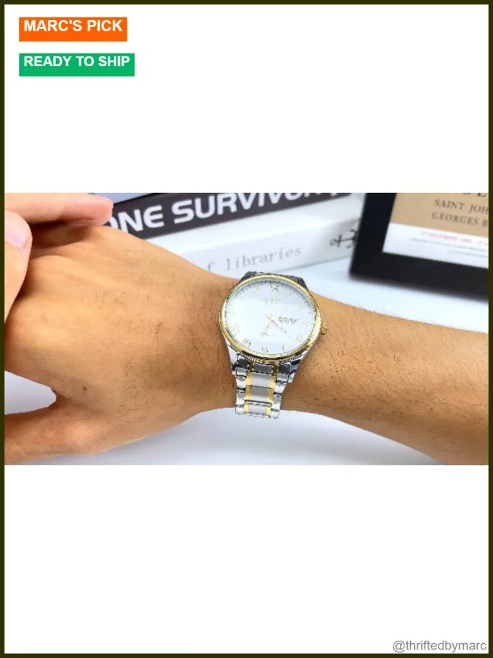 Classic Men Watch with Date - Luminous Quartz Stainless Steel Waterproof
